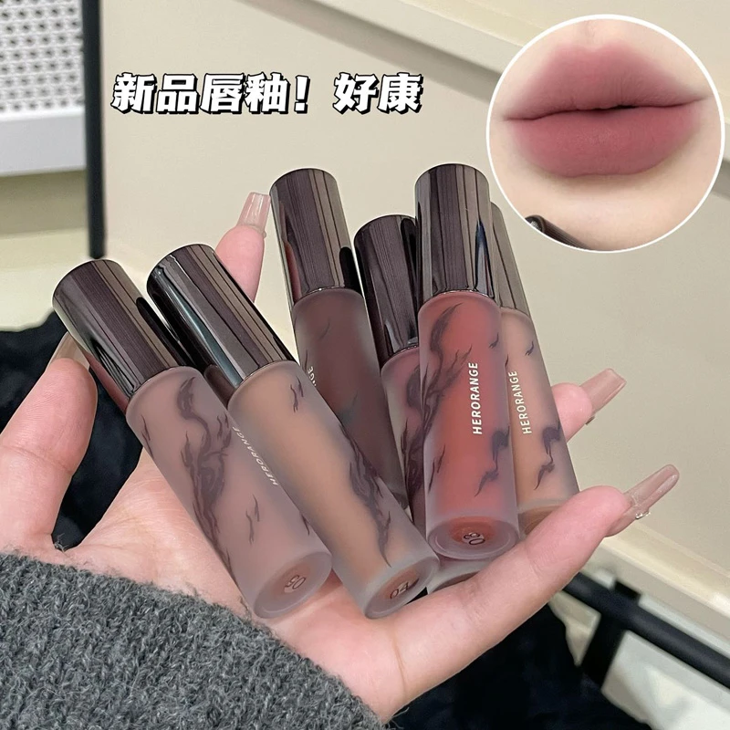 【买一送一】低饱和灰粉色~奶霜唇泥哑光丝绒雾面裸色系奶茶色学生
