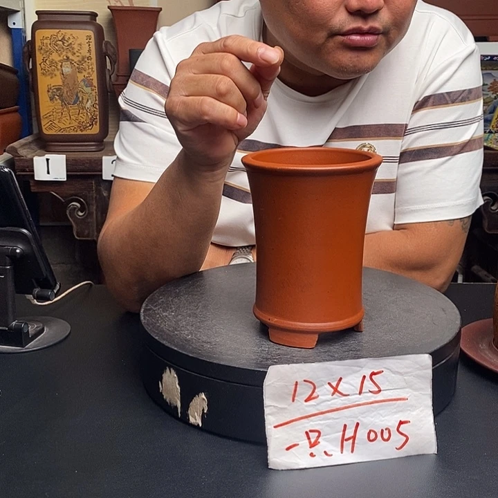 紫砂花盆货号一只H005