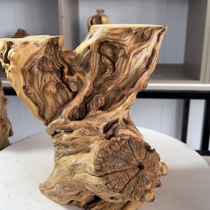 木石榴木榴疤底座摆件