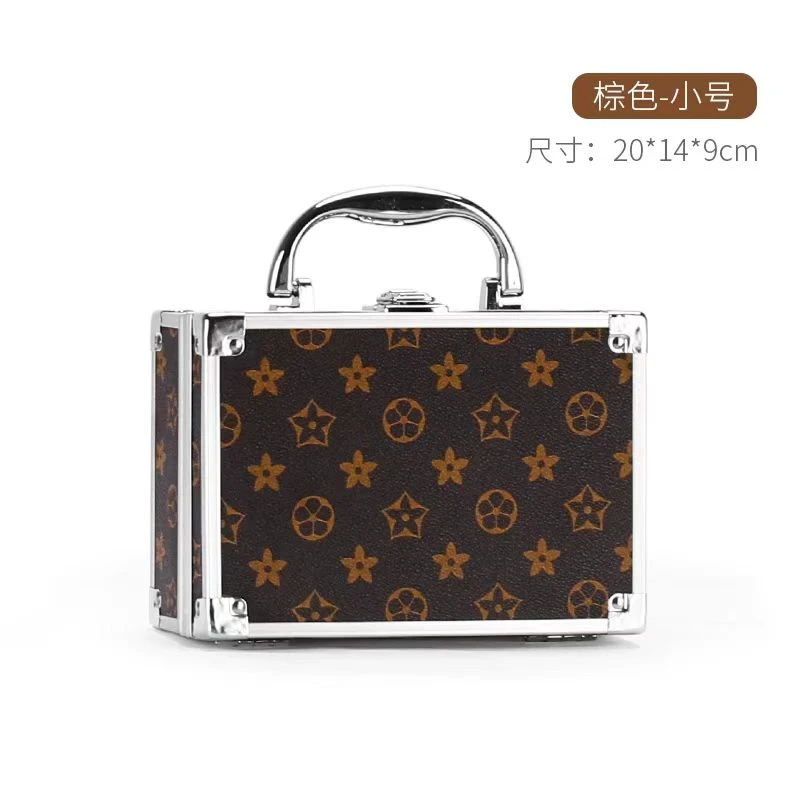 棕色化妆收纳箱女用潮流