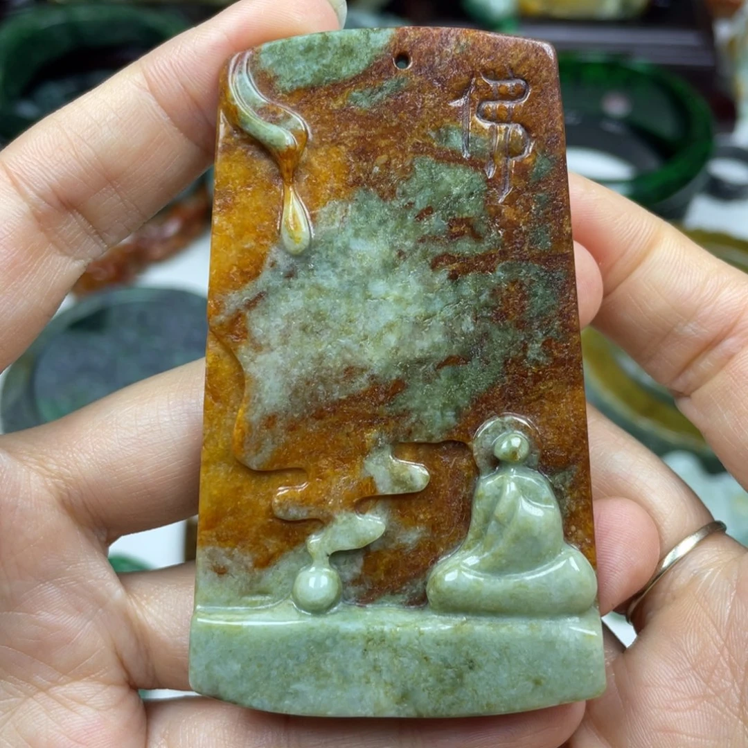 翡翠未镶嵌颈饰牌子