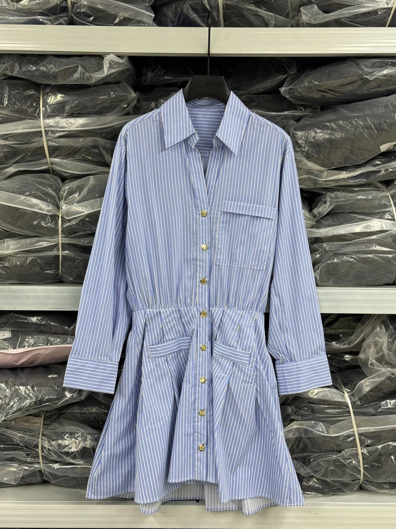 【Xenia】时尚轻职风女款衬衫连衣裙