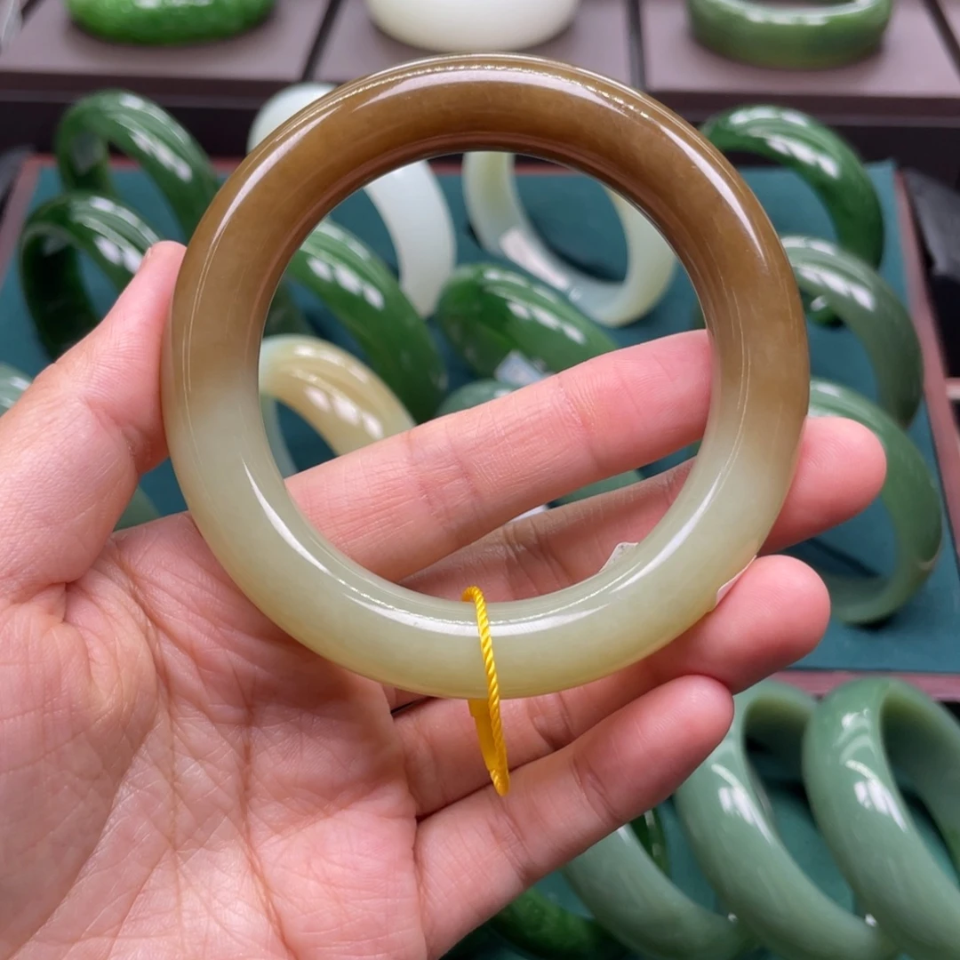 和田玉未镶嵌手镯5859