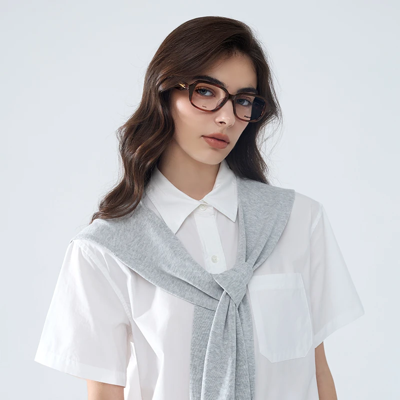 Polaroid/宝丽来 气质韩系知识分子 鬼马百搭可配镜近视眼镜 0210