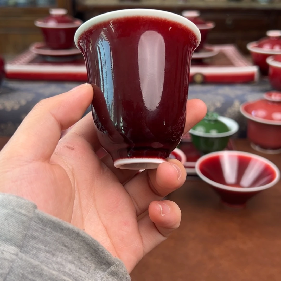 陶瓷景德镇陶瓷郎红杯
