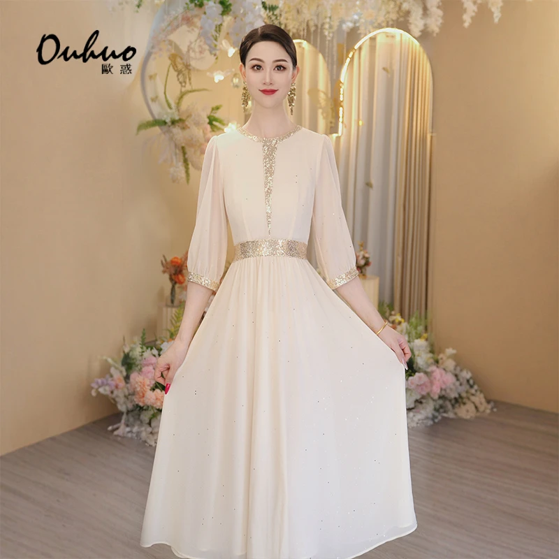 【缮诗行】2025年夏季新款港风系宴会端庄优雅连衣裙OHDRI04078