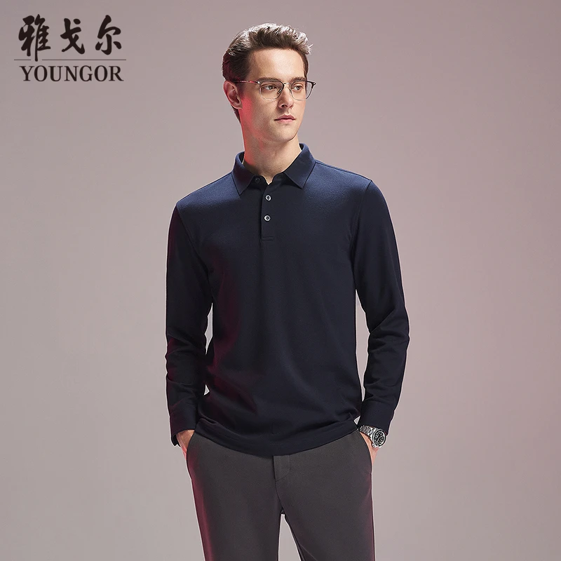 雅戈尔T恤男士2025秋冬青年男长袖POLOT恤VLYM519959