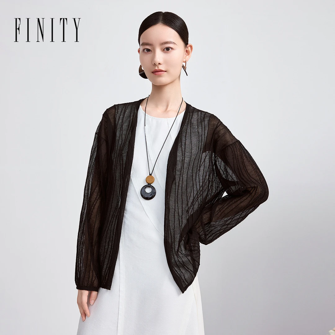 FINITY 针织衫长袖短款时尚休闲百搭夏季春夏薄款 F21Y5A19Z2