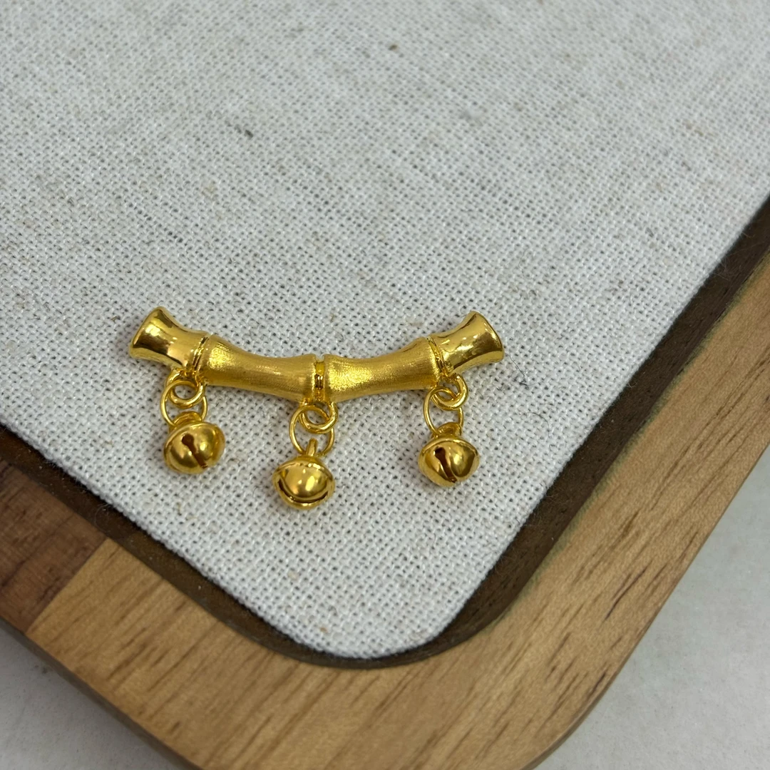 足金999竹节铃铛（配件）JFX1316