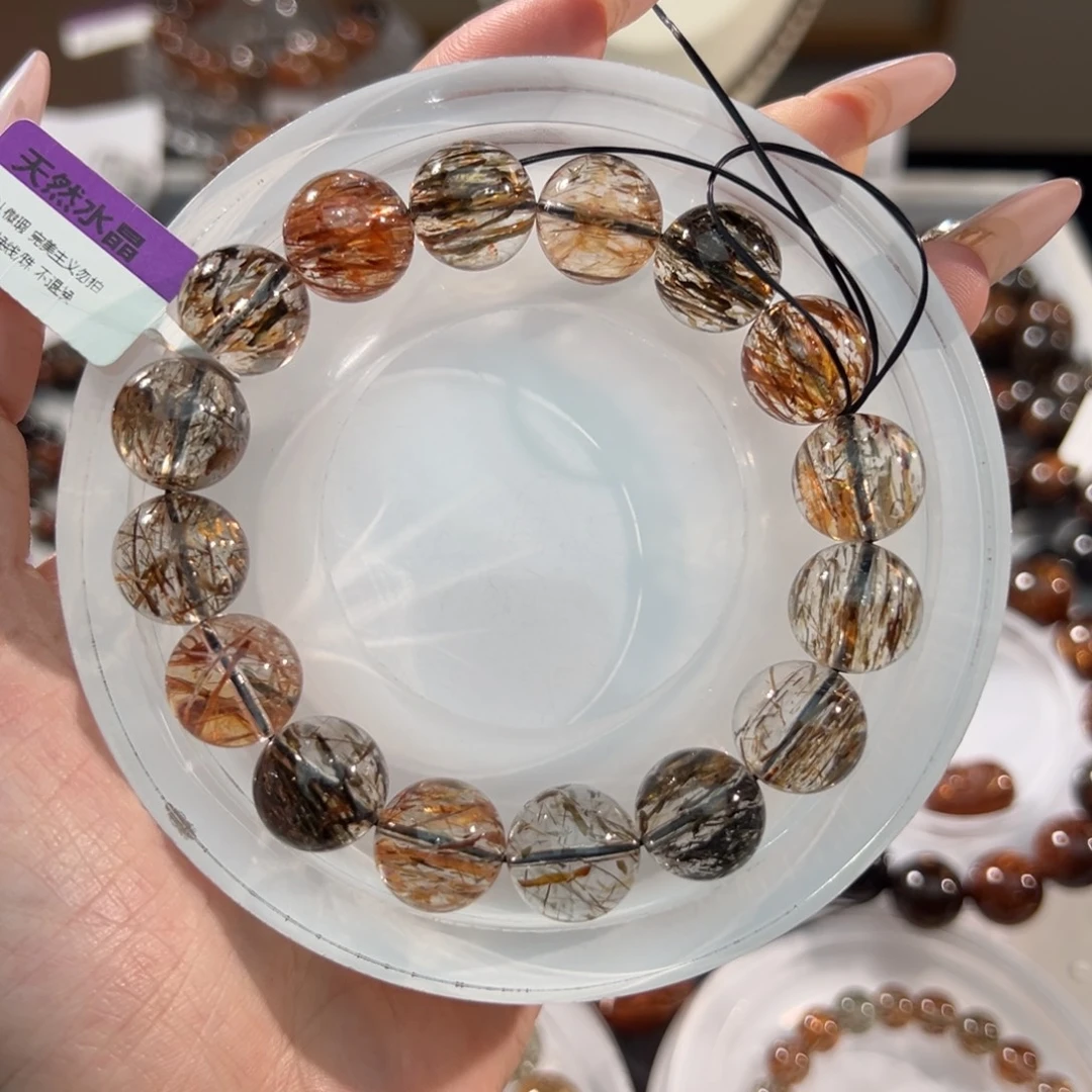 未镶嵌水晶手链黑金超七13