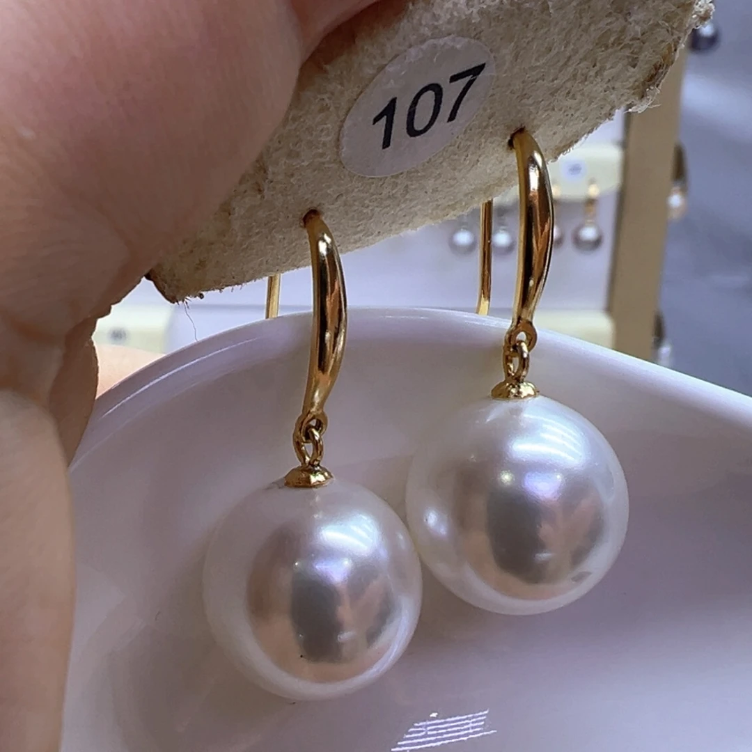 银S925镶嵌淡水珍珠耳饰