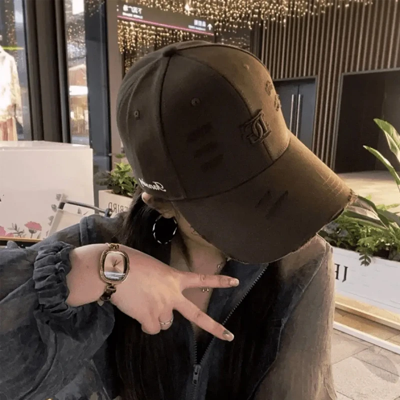 新款加大加宽版刺绣棒球帽潮款春夏鸭舌帽显脸小百搭ins男女同款