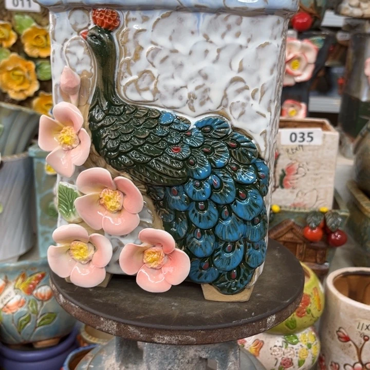 紫砂花盆粗陶材质多肉花盆