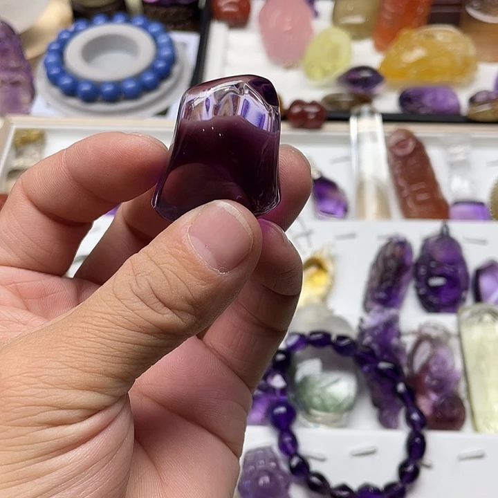 紫晶颈饰未镶嵌小***9紫水晶