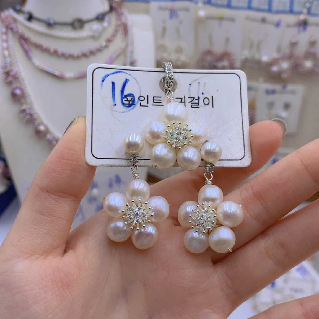 淡水珍珠颈饰银S925镶嵌