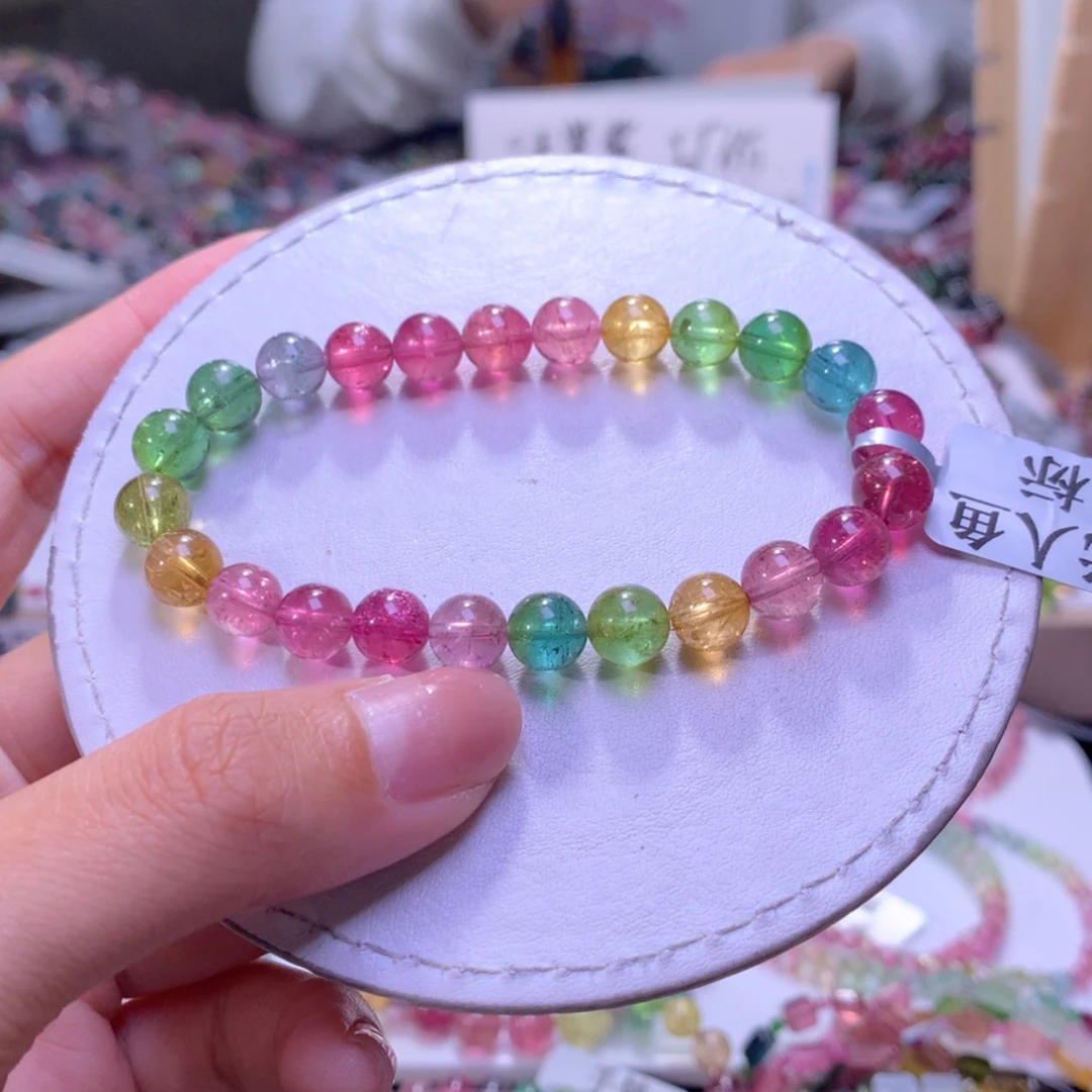 【闪购商品】未镶嵌手链碧玺7.7mm左右