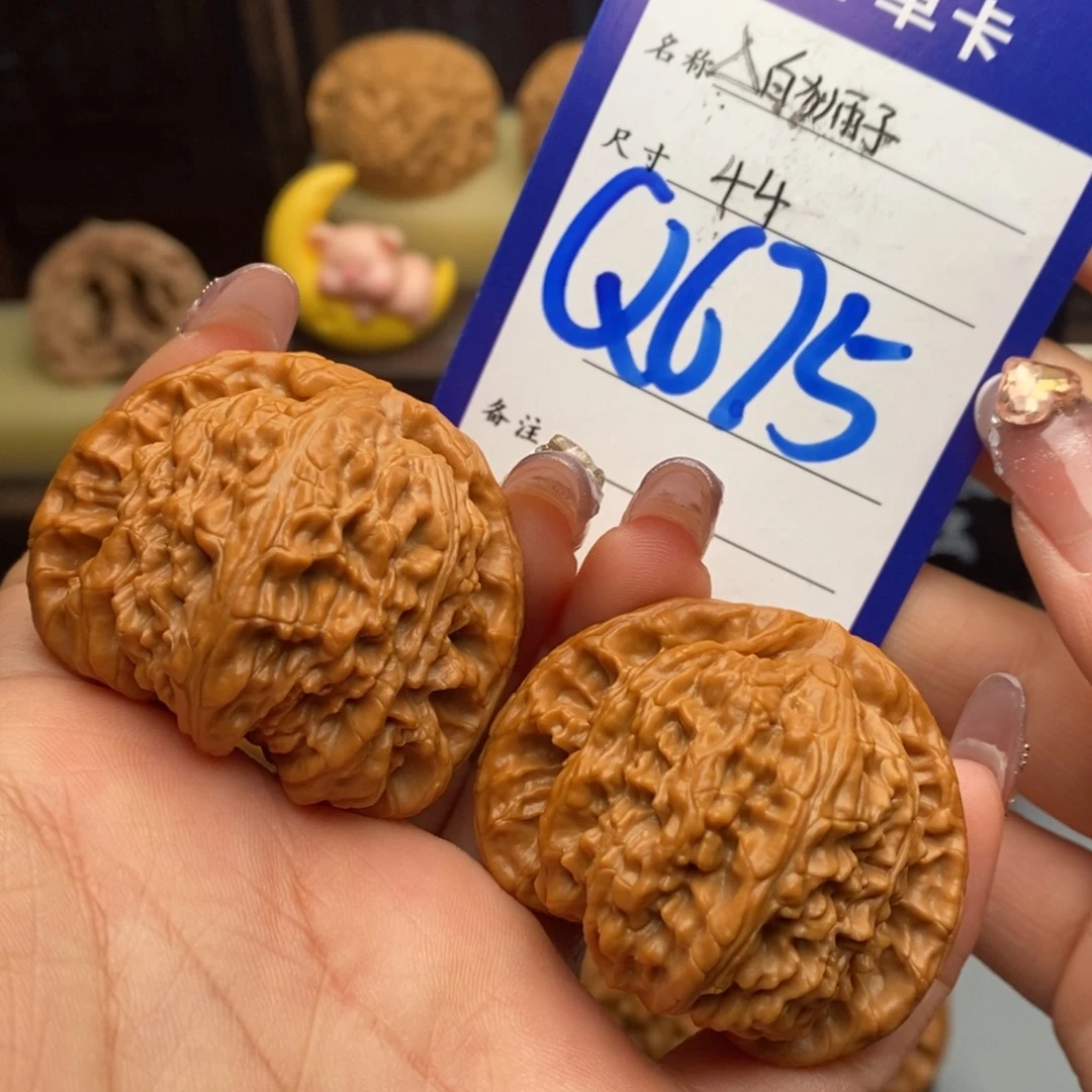 吊坠文玩核桃白狮子