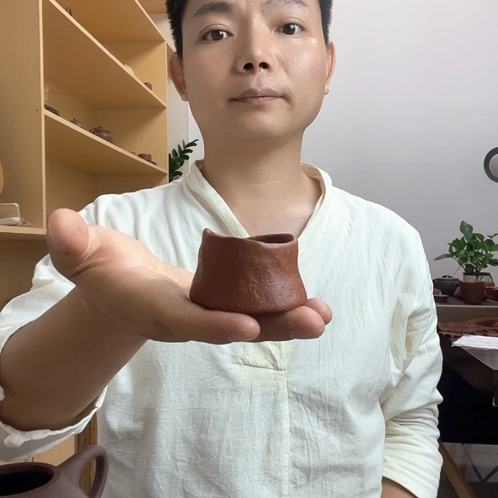 新人福利手捏紫砂客杯20cc