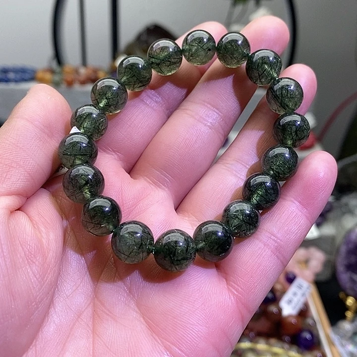 水晶手链未镶嵌绿发晶10+