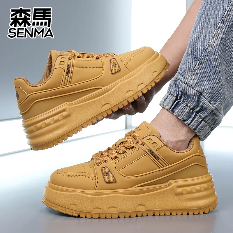 SENMA/森马2025秋季新款男士小胖丁时尚百搭潮牌厚底低帮休闲板鞋