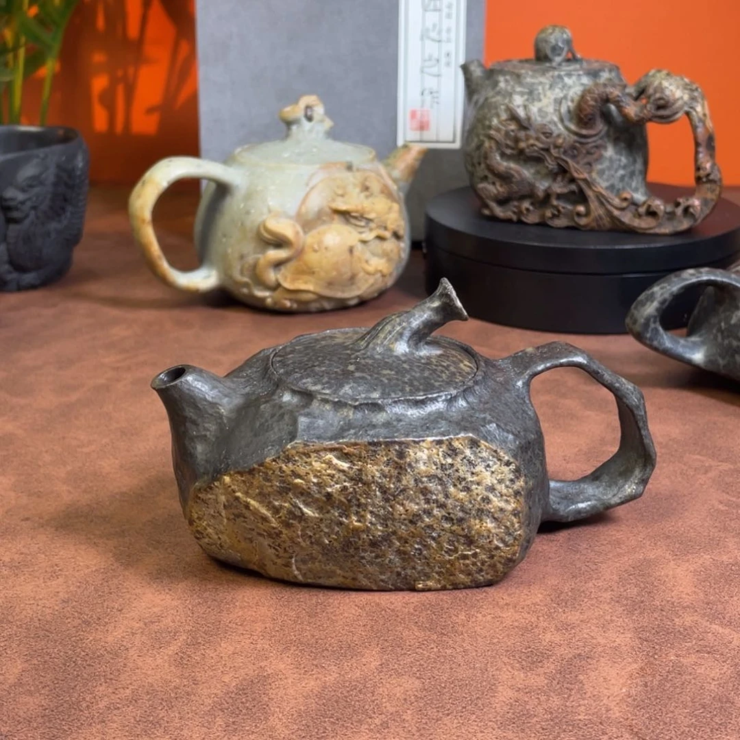 冰碛岩原皮随行壶茶具
