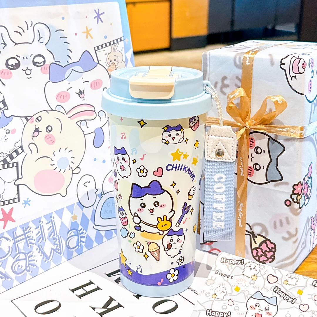 chiikawa小八保温杯子高颜值车载水杯保冷咖啡杯送女生日礼物可爱