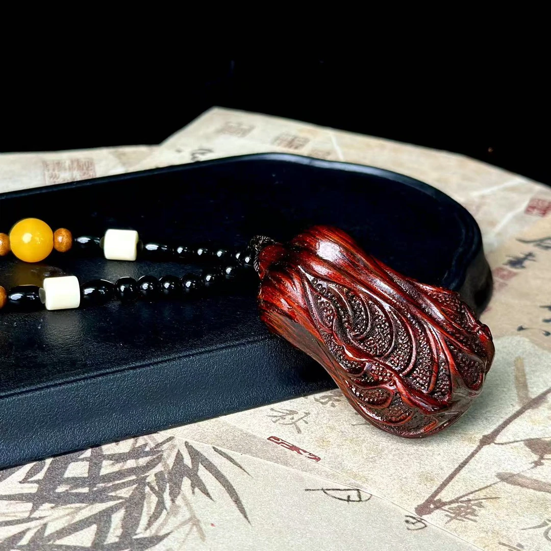 YL紫檀百财手把件无礼盒140