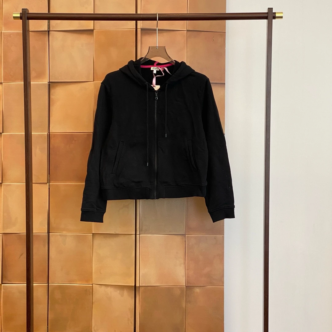 99新 KENZO/肯佐 黑色刺绣虎头字母logo外套/L码/98新/31991