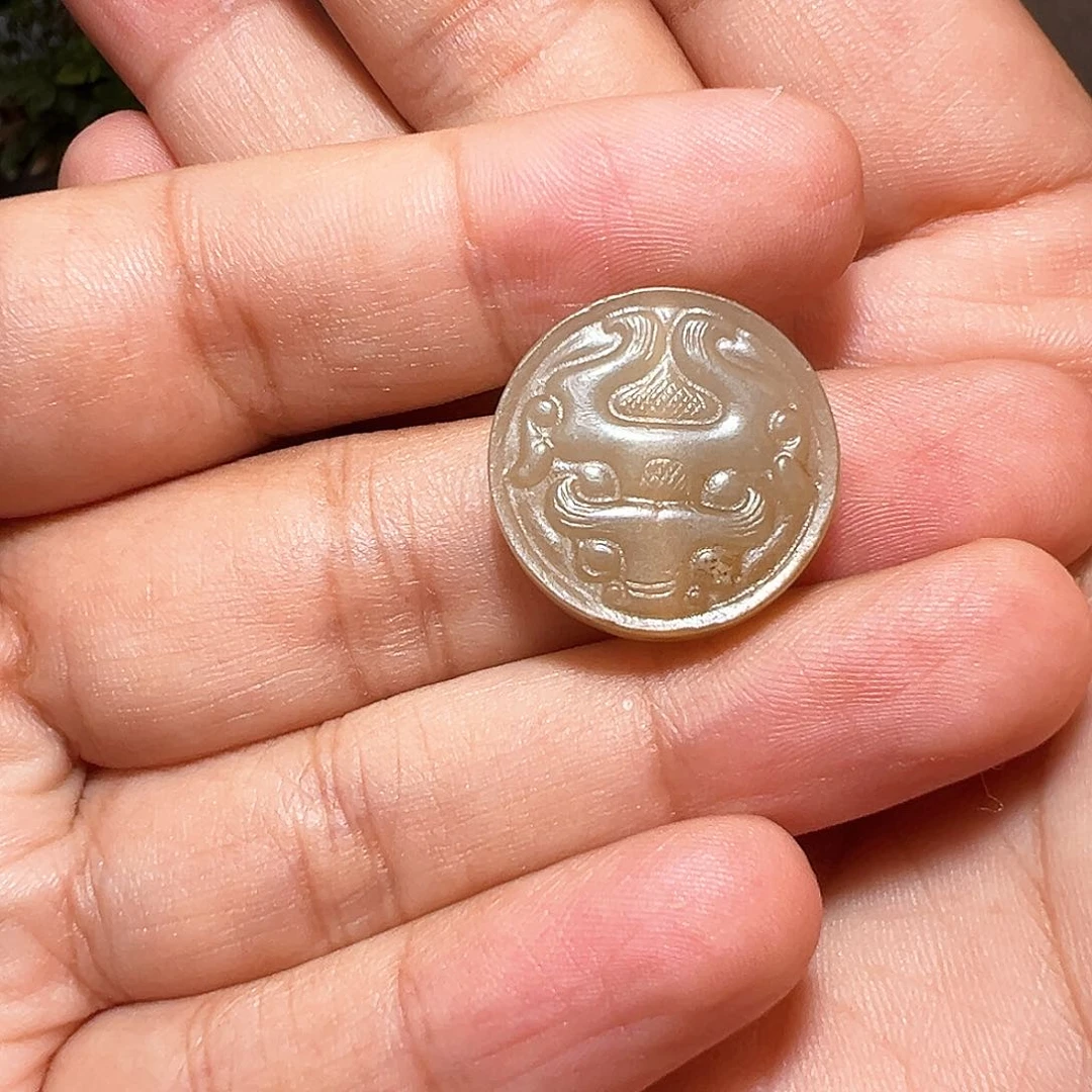 浮***沉和田玉未镶嵌挂件