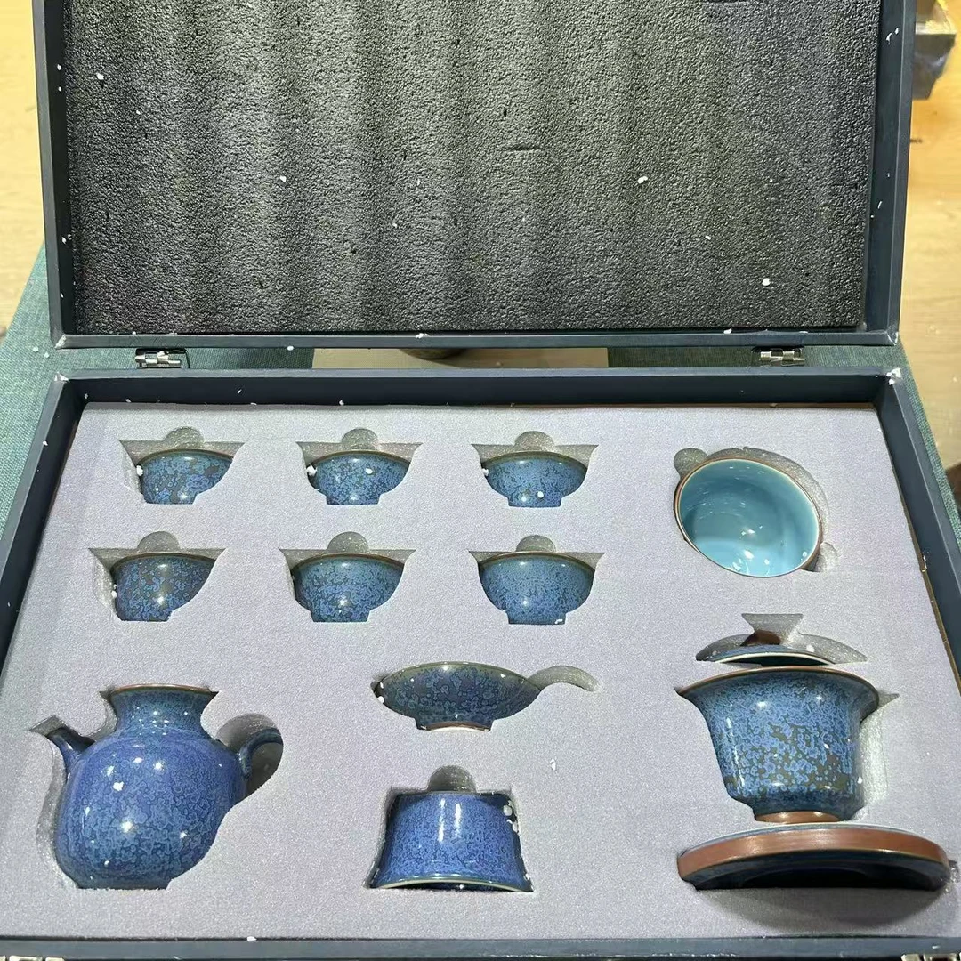 @@@@@@@@@@@@@@张金溪芥蓝釉茶具套装