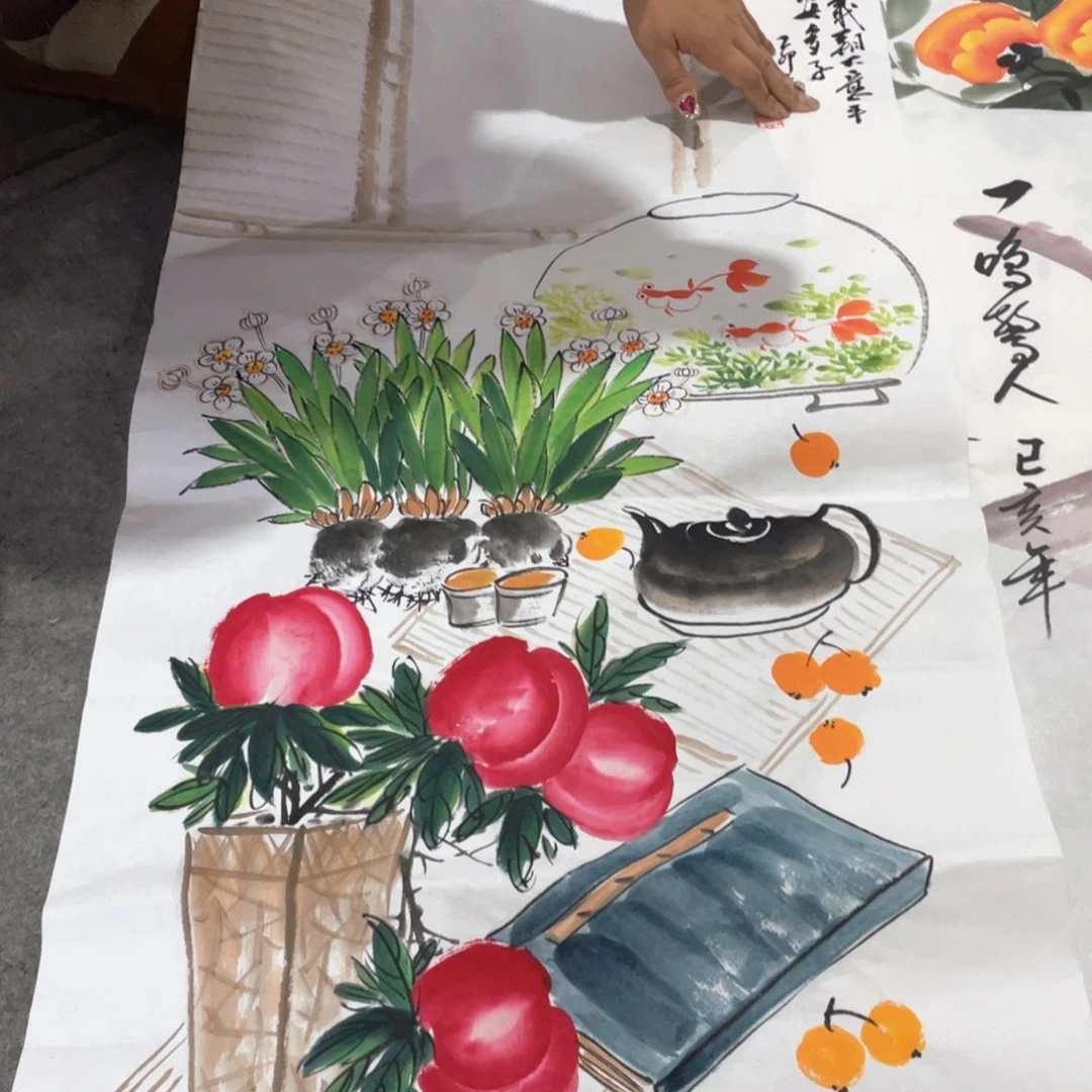 国画国画作品画心一张