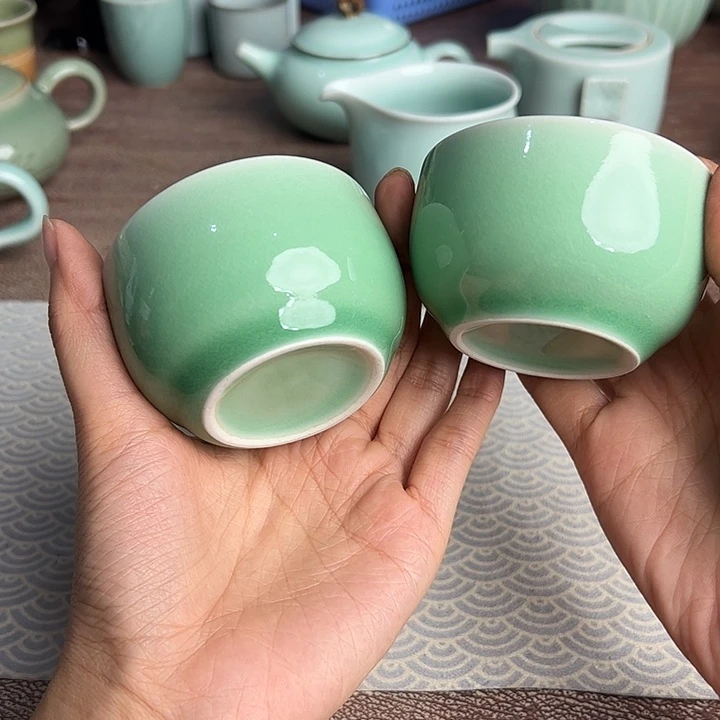 龙泉云间青瓷小米茶器