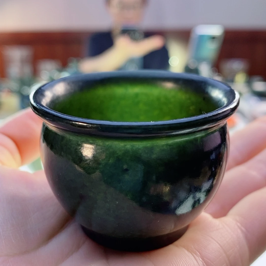 未镶嵌和田玉（青玉）摆件锦*微瑕