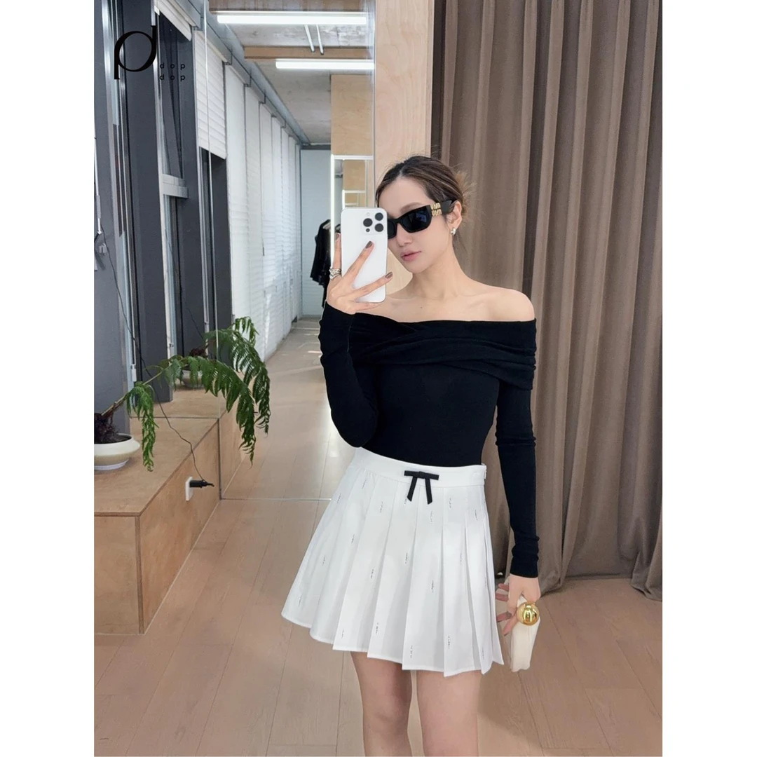 Seriase2025春法式一字领显瘦针织衫女1599dopdop买手店