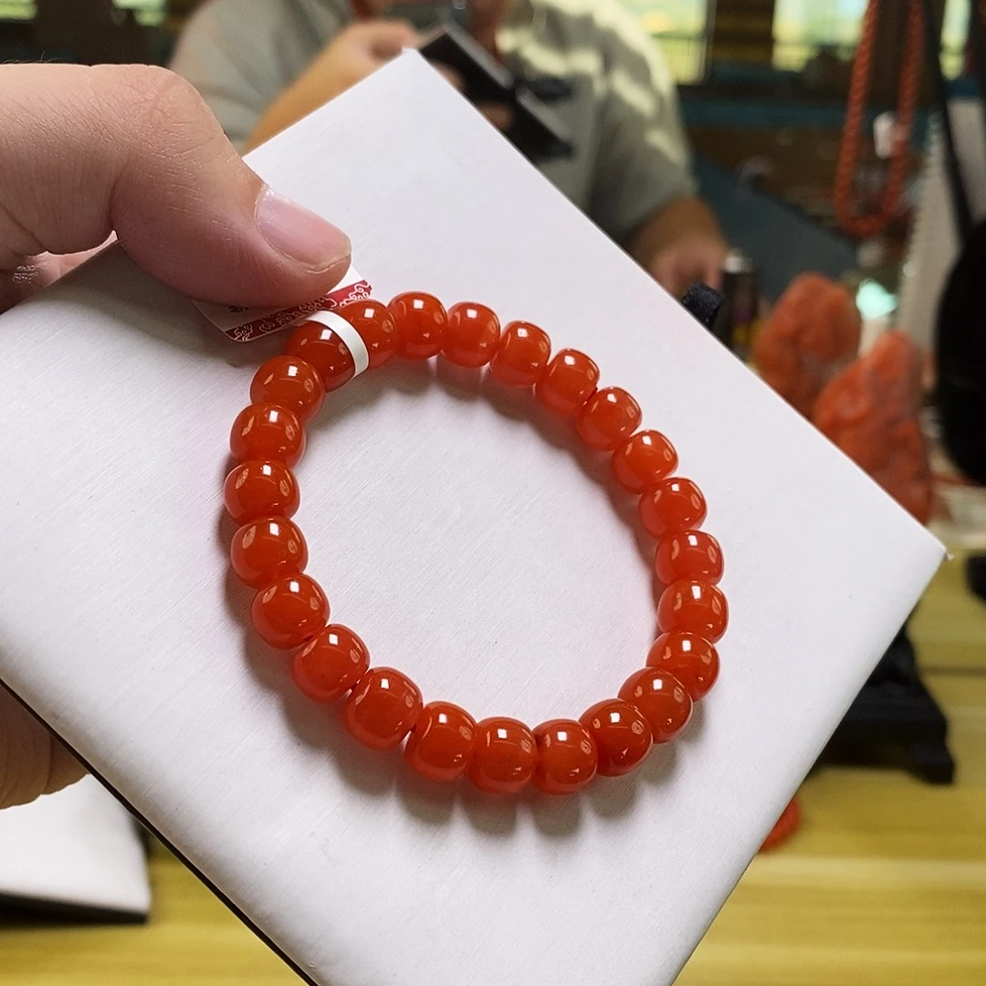 南红玛瑙未镶嵌手链