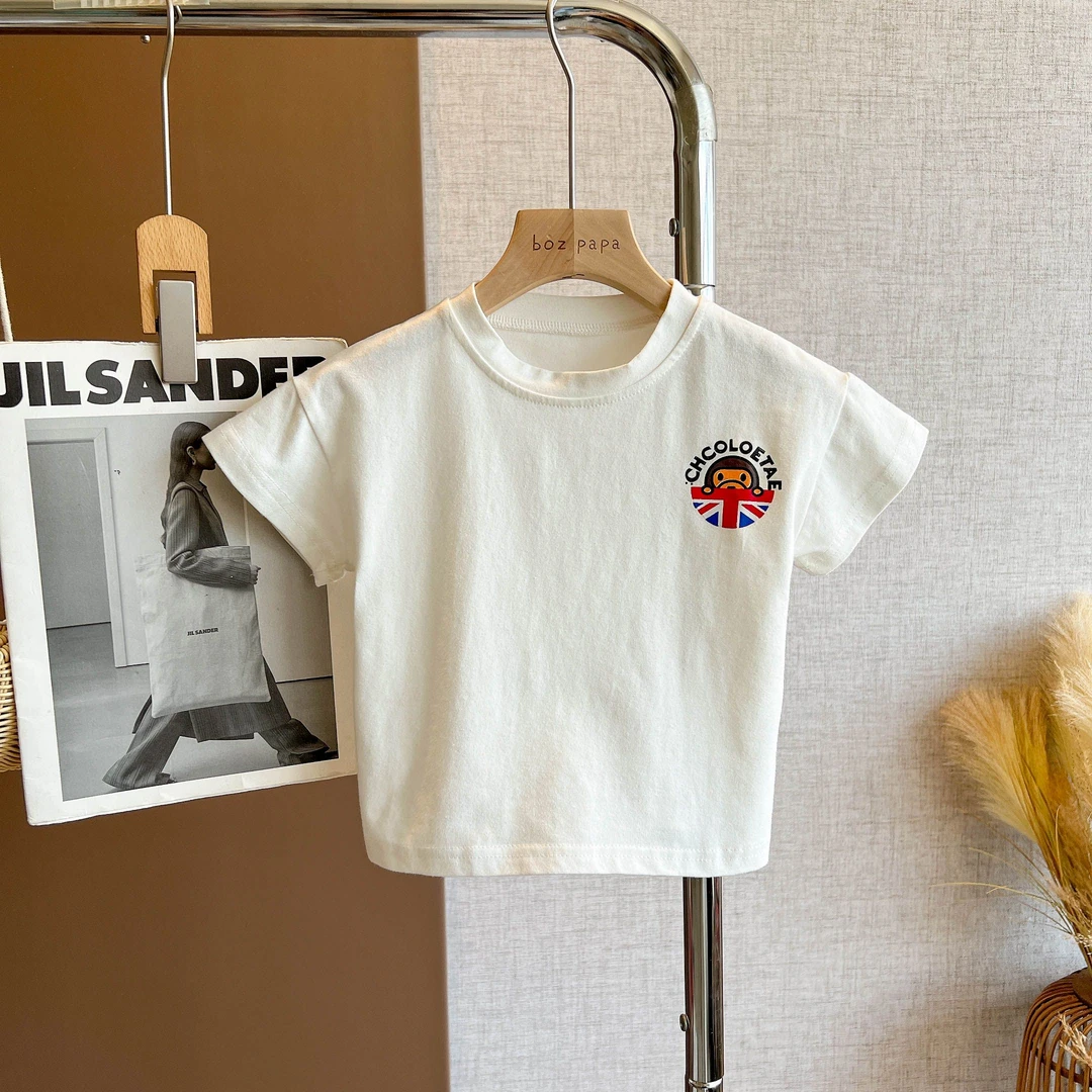 纯色印花T儿童单件上衣