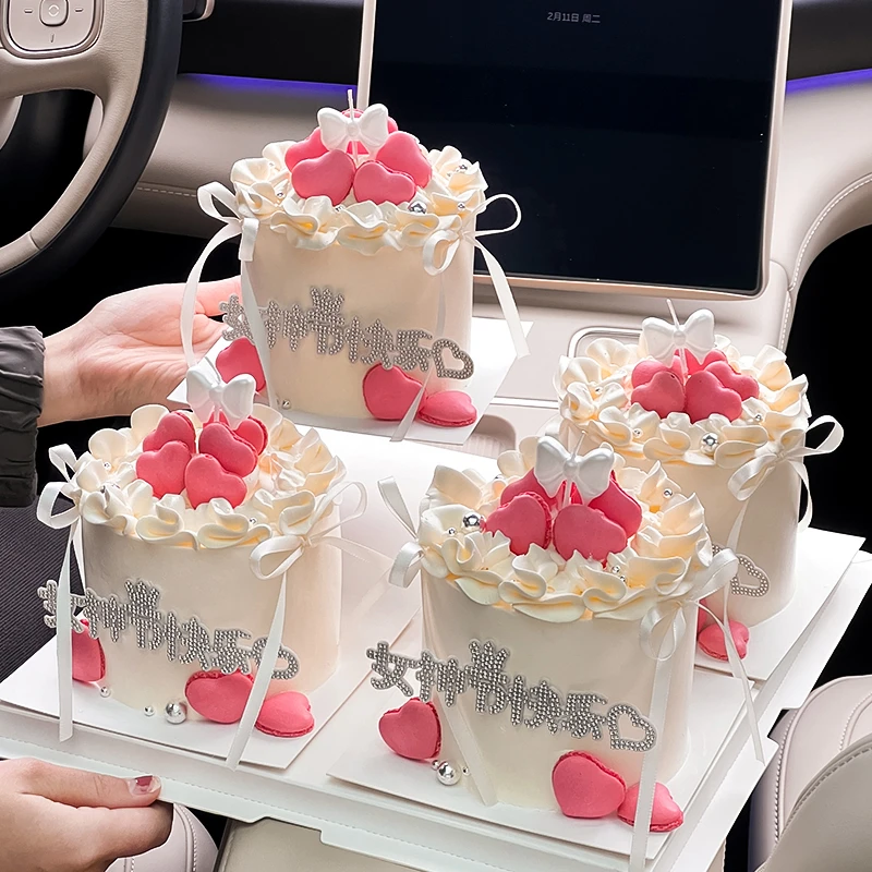 3.8女神节快乐网红蛋糕装饰水钻插牌唯美仙女蛋糕三八女王节插件