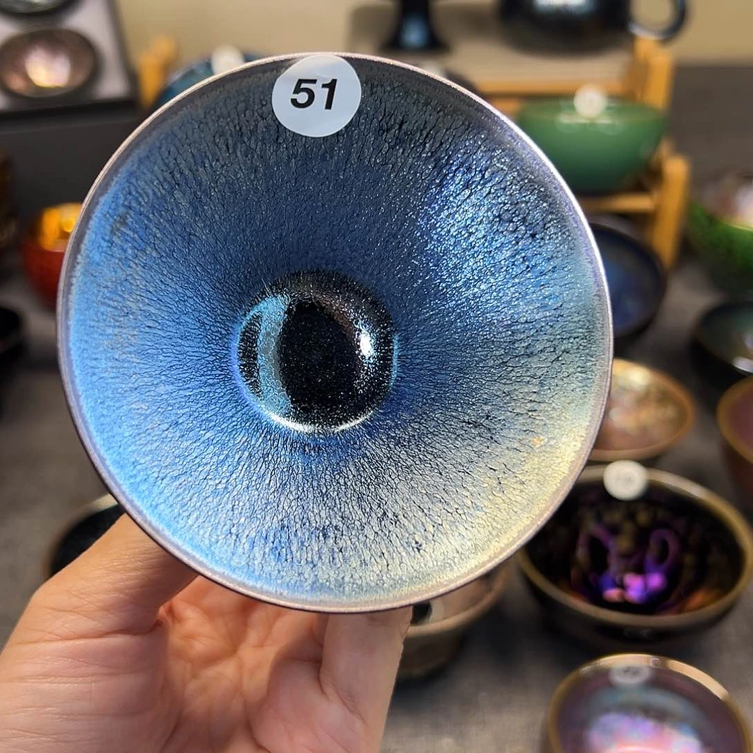 茶盏薄胎银豪斗笠