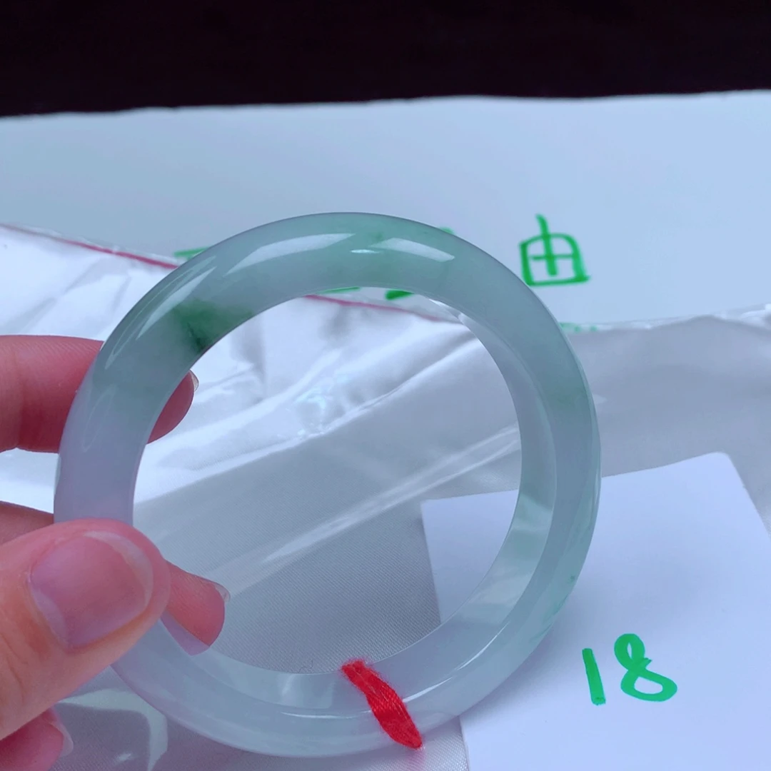 未镶嵌手镯翡翠缅甸天然A货翡翠手镯56.8