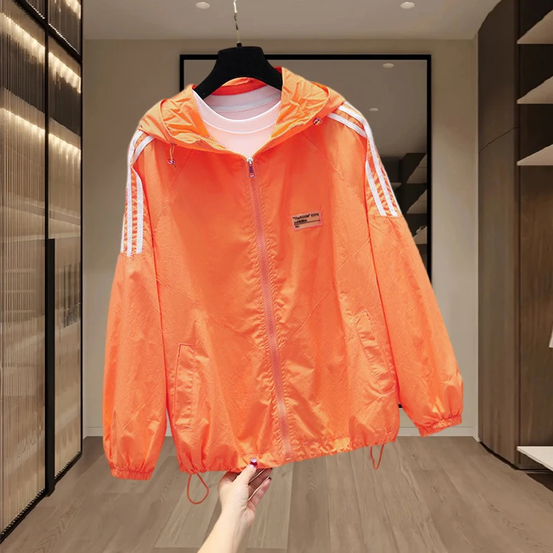 2025夏季新款轻薄款连帽外套防晒衣女装开衫百搭防晒服女短款上衣