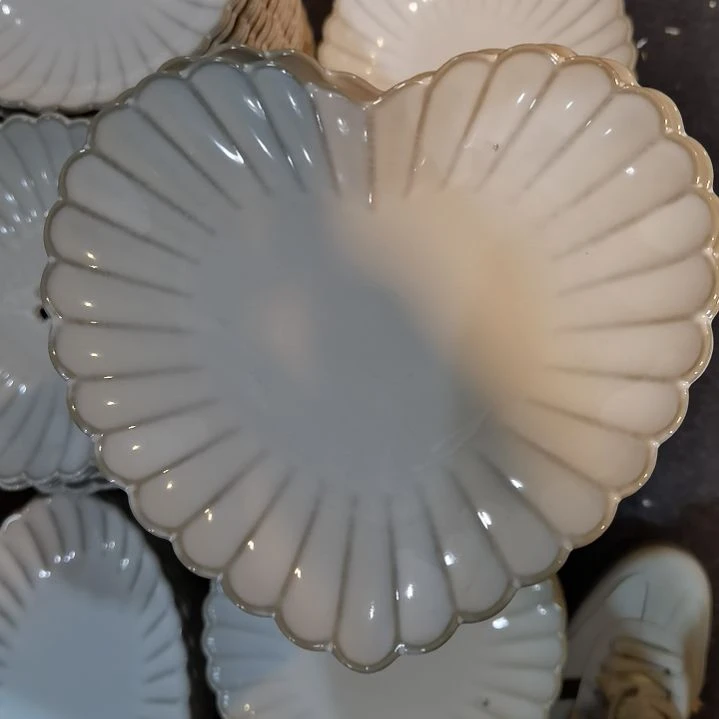 瓷片微瑕贝壳心形两个一组