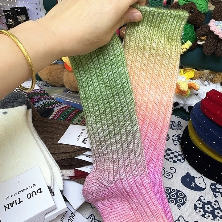 棉日单咩咩毛棉潮袜