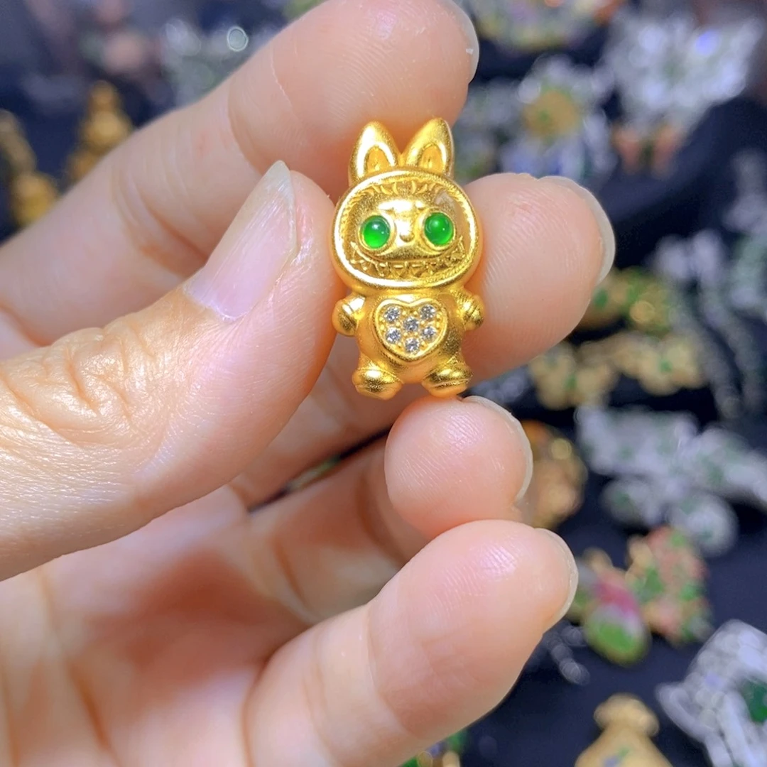 翡翠银S925镶嵌套链天然翡翠