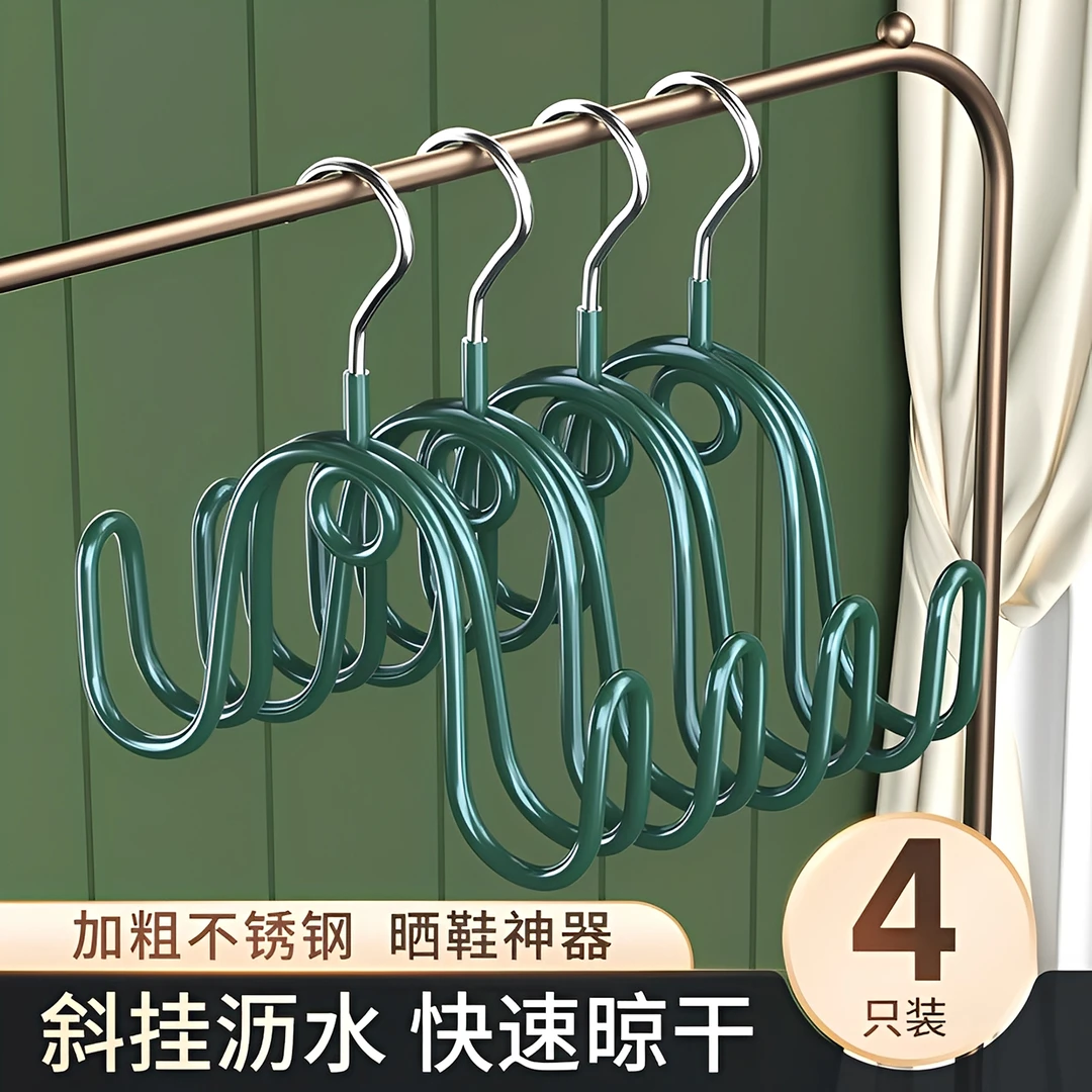 晒鞋子架家用挂鞋架晒鞋子架子阳台晾鞋架挂钩室外凉鞋架神器窗外