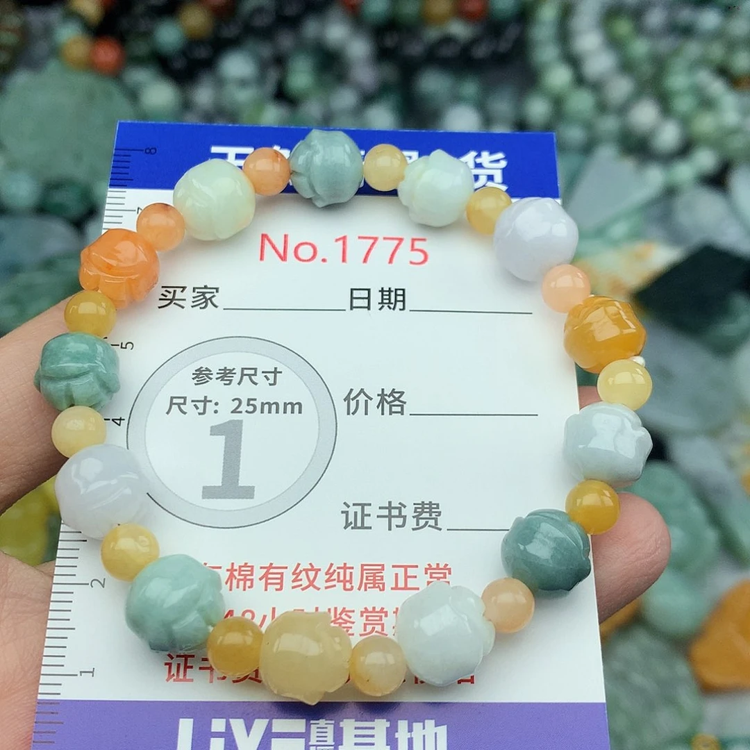 翡翠未镶嵌颈饰1775….