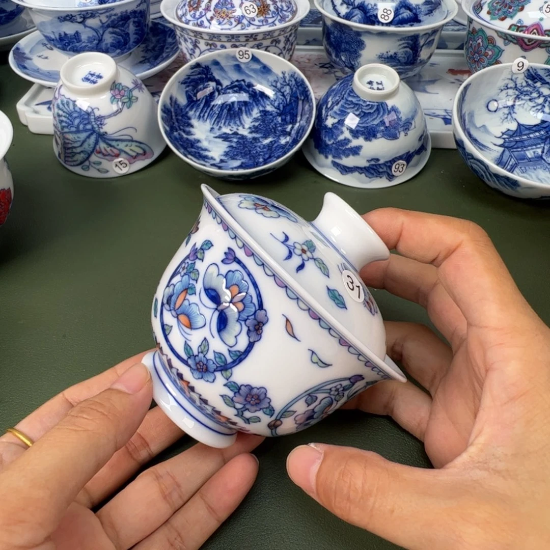 景德镇纯手工纯手绘茶具木木31