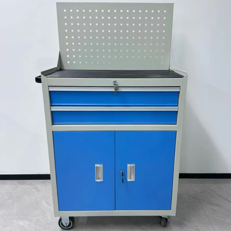 重型五金工具车柜车间多功能收纳带挂板抽屉式移动工具柜