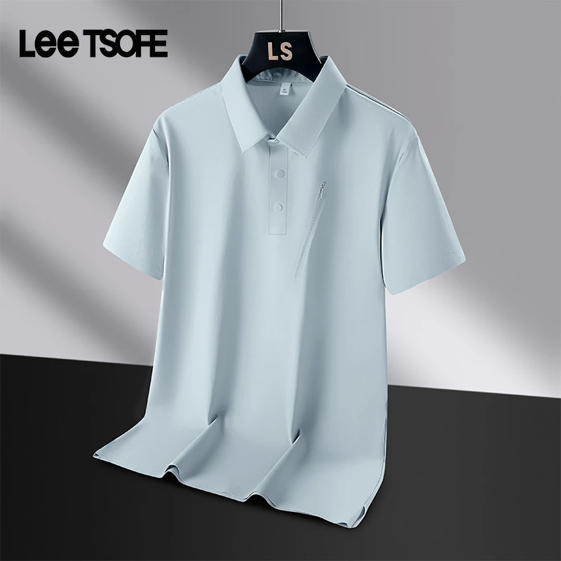 LEE TSOFE【速干】冰丝百搭休闲POLO衫户外商务无痕休闲翻领短袖
