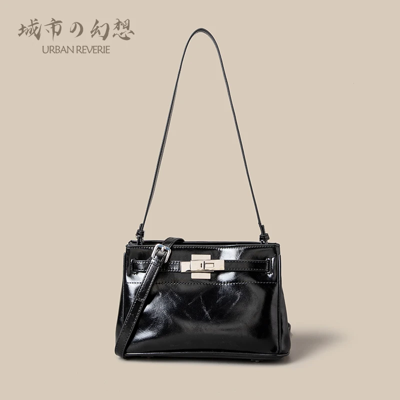 2025新款包小众真皮凯莉包女小方包通勤百搭腋下包单肩斜跨母亲节