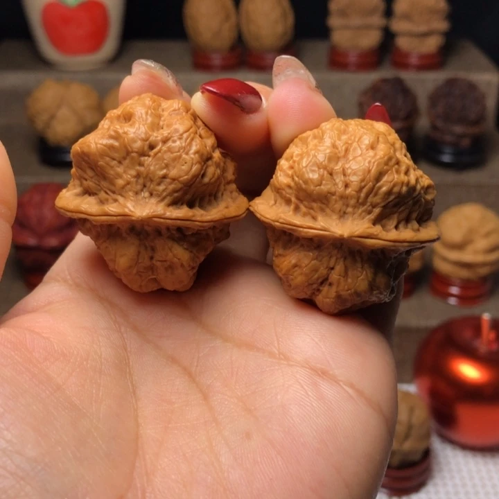 文玩核桃把件33荷叶金蟾